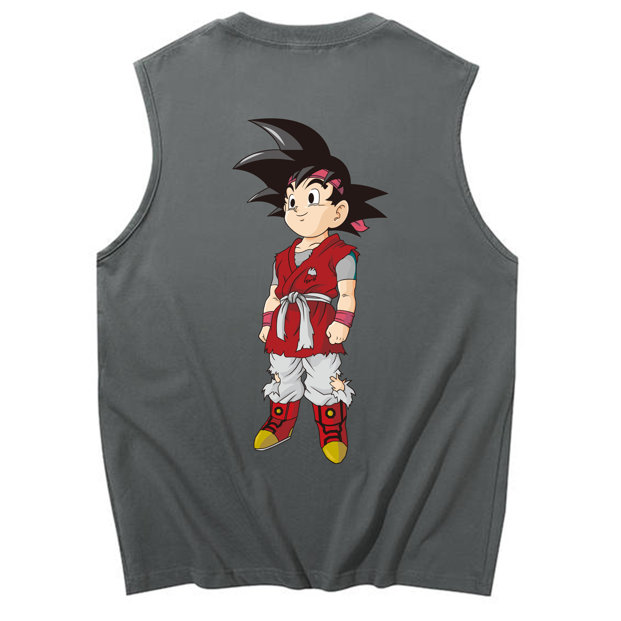 （画像用） ドラゴンボール 孫悟空（そん ごくう）Son Goku カカロット DRAGON BALL Kakarotto コットン100％タンクトップ（背面プリント）